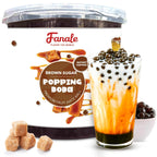 Fanale Brown Sugar Popping Boba Pearls, Vegan, Non GMO, Gluten Free, Fat Free, Perfect for Bubble Tea, Smoothies, Ice Cream, Desserts, and Beverages.