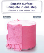 12 Inch Stainless Steel Cake Scraper Set of 2, Metal Cake Scraper Double Sided Patterned Edge for Icing Smoother,Tall Cake Scraper, Cake Combs for Buttercream