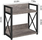 YINMIT Countertop Shelf Organizer,Coffee Bar Accessories,Spice Rack,Coffee Counter Shelf,2 Tier Coffee Organizer Station for Mugs,Cups,Cream,Syrup(Rustic Grey, Large)