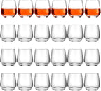 Zopeal 24 Pack Shot Glasses 3.25 oz Tequila Heavy Base Whiskey Tasting Glass Cups Small Liquor and Spirit Bar Shooter for Drinking Tasting Espresso Beer Juice