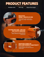 Espresso Tamping Station, Wood Knock Box Drawer Organizer Combo, Compatible with 51-58mm Portafilter and Tamper, for Home Baristas, Coffee Stations, and Espresso Tools Storage