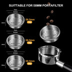 Bincoo Precision Espresso Filter Basket Compatible with 58mm Espresso Machine Portafilters,304 Stainless Steel Portafilter Basket for 16g/18g/20g,High-Precision Holes(16g - 58.5mm)