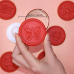 Christmas Cookie Stamps Silicone Cookie Stamps Cookie Cutter Biscuit for DIY Christmas and Daily Baking Set of 6