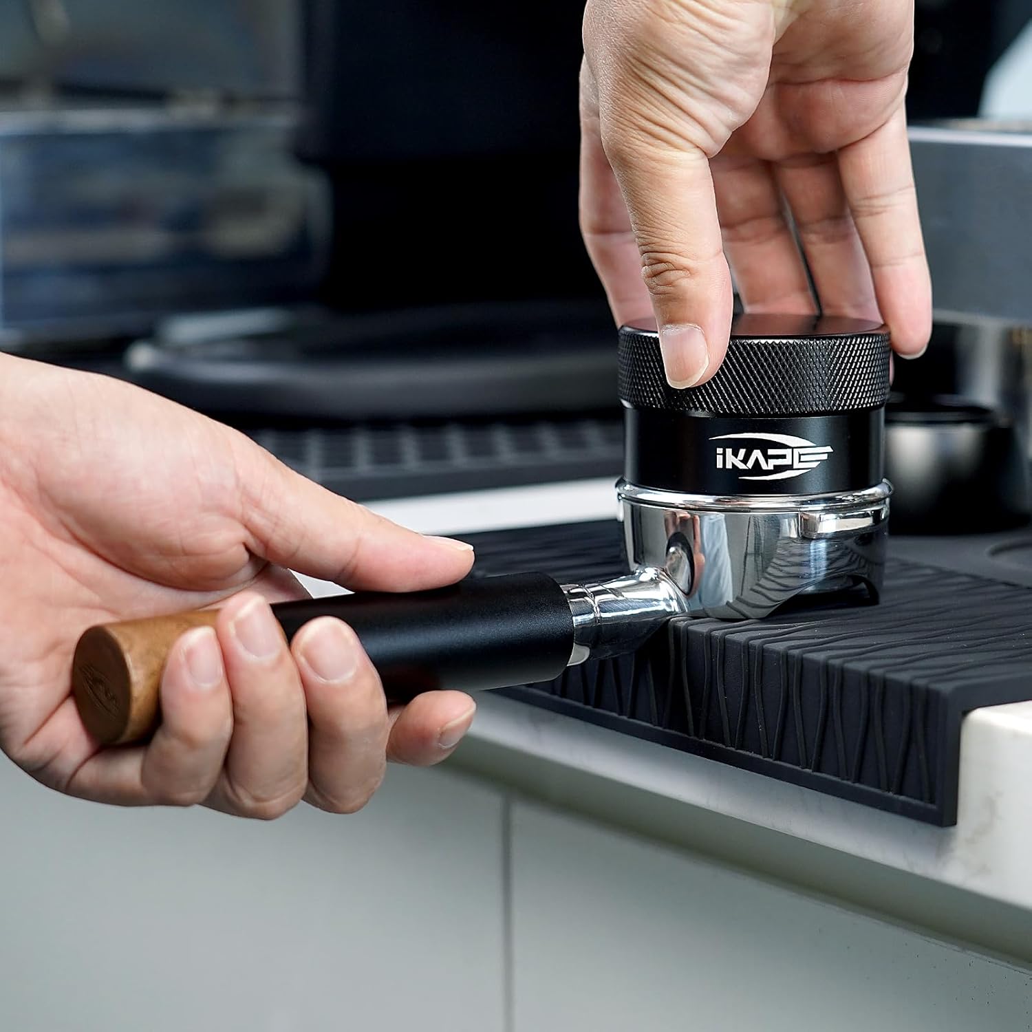 IKAPE 51mm Espresso Bottomless Naked Portafilter Portafilter, 3-Ear Design Compatible with Delonghi EC0680, EC0685, SMEG & EUPA 51mm Coffee Machines