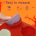 2Pcs Halloween Pumpkin Molds Silicone for Chocolate Candy, 3D Halloween pumpkin Molds Silicone for Candy Gummy (Pumpkin)