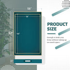 MAONAME Green Serving Tray Set of 2, Plastic Decorative Tray with Handles, Rectangular Coffee Table Trays for Ottoman, Nesting Trays for Living Room, Bedroom