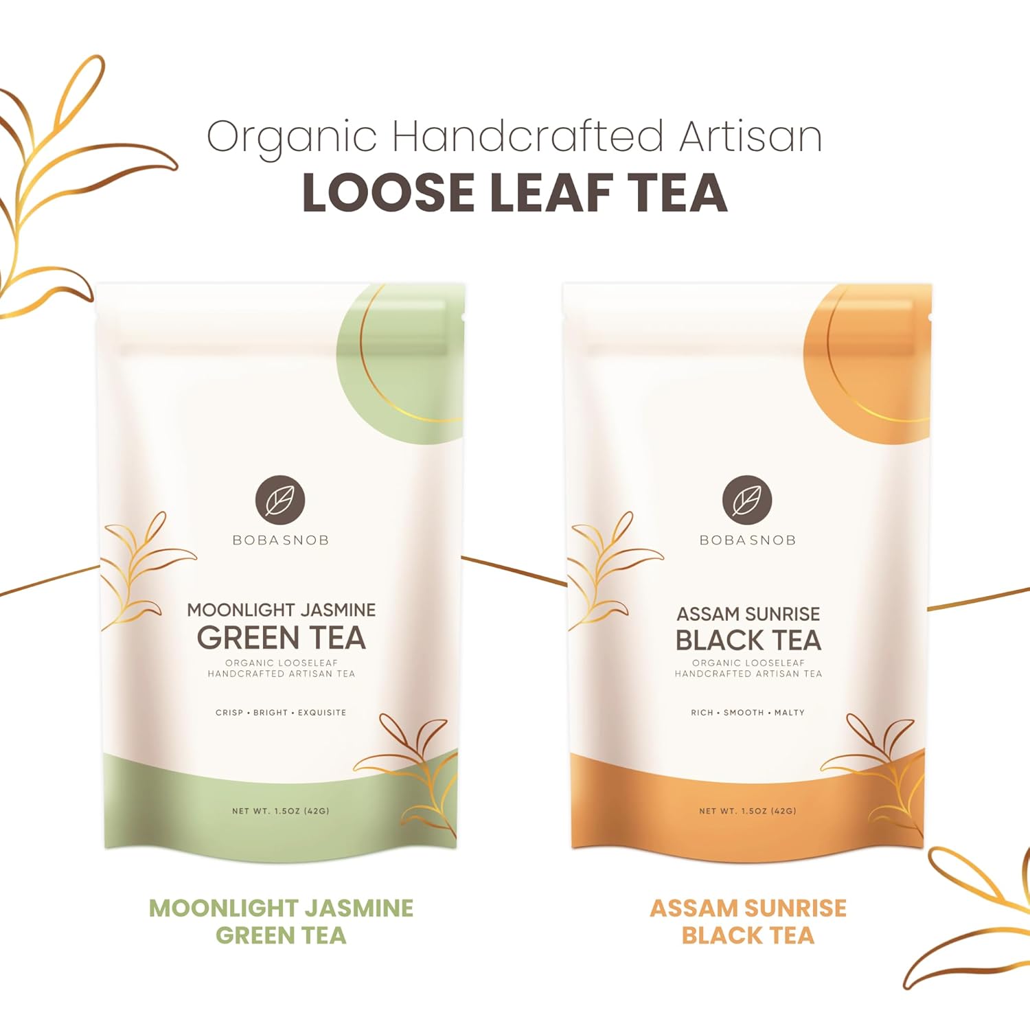 Boba Snob Boba Tea Making Kit, Bubble Tea Kit with Boba Gift Set, Boba Tea Maker Kit with 5 Premium Loose Leaf Teas, Tumbler, Two Stainless Steel Boba Straws, Teaspoon, and Tapioca Boba Pearls (Small)