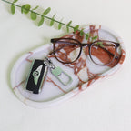 Natural Marble Tray, Oval Vanity Decorative Tray for Bathroom Counter, Countertop Stone Organizer, Catchall Tray for Kitchen, Perfume, Candles, Jewelry Dish Decorative Tray