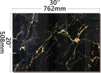 DAIFURONGE Tempered Glass Backsplash For Kitchen Behind Stove,Black Marbling Stove Backsplash Top Cover,Easy to Clean Glass Splashback, Sink Cover Splash Guard,Home Kitchen Wall Decor (30"x20"(76.2x50.8cm))