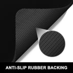 Rnivvi Dish Drying Mat, 16x18" Absorbent Drying Mat for Kitchen Counter, Cute Heat Resistant Dish Drying Pad Anti-Slip Dish Mat Drying Kitchen Mat, Dish Rack Mats for Bar Counter, Jet Black