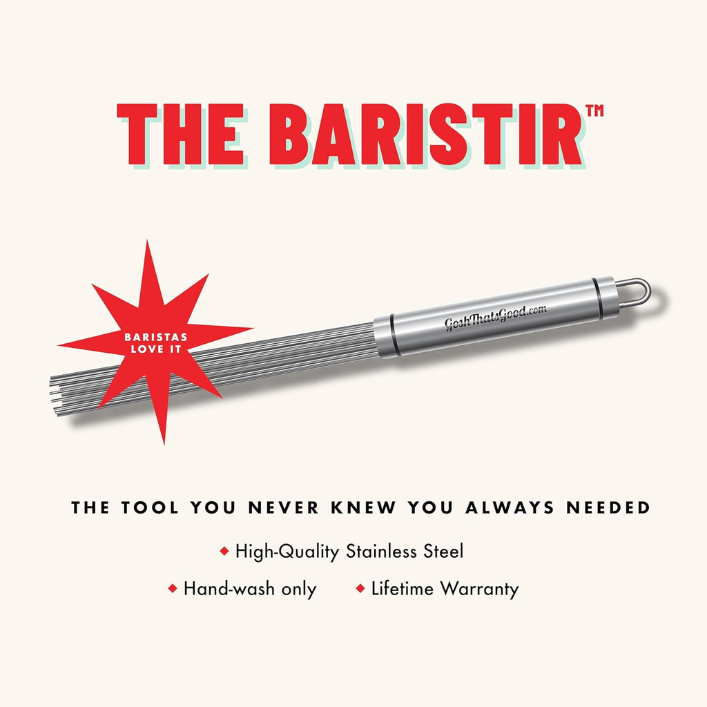 Baristir by Gosh That's Good – Barista Mixing Tool for Coffee Shops | Handheld Stirrer for Coffee, Matcha, Tea | No Clumps, Excellent Foam Control