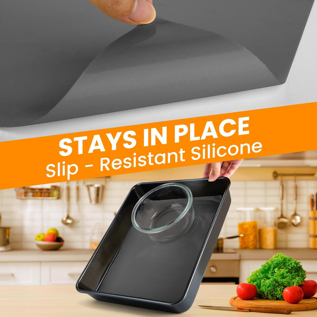 Silicone Baking Mat Roll - Cut to Size Silicone Mat- Non-slip Kitchen Counter Protector Mat, Non-Stick Silicone Pastry Mat, Reusable Air Fryer Linner, Freeze Dryer Mat, Macaron Cookie Baking Mat