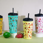 BJPKPK 22oz Tumbler With lid And Straw Stainless Steel Travel Coffee Mug Insulated Tumblers Cups,Yummy