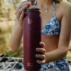 BOTTLE BOTTLE Stainless Steel Water Bottle with Straw and Lid,32 oz Vacuum Insulated Cup,Stay Cold and Hot, Leak-Proof Wide Mouth Water Bottles for Men and Women purple