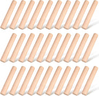 Patelai Small Wooden Rolling Pin, Dumpling Dough Roller Wooden Mini Rolling Pins Kitchen Utensil Tool for Fondant, Pasta, Bread, Pastry, Cookies, Pizza, Pie, Cylinder Style, 6.3 Inch (30 Pieces)