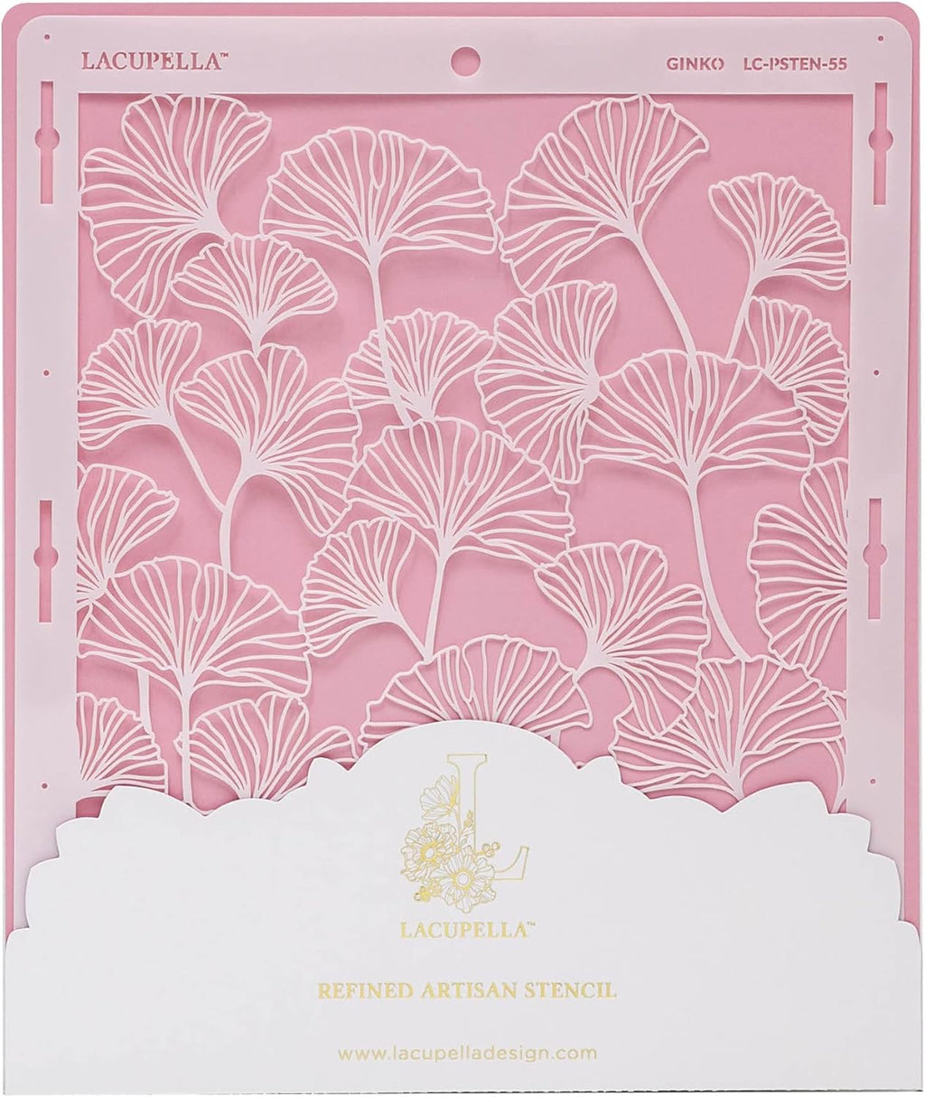 Large Cake Decorating Stencil (Ginko) Ginkgo Leaves Pattern