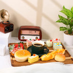 2 PCS 16 x 12 in Large Solid Acacia Rectangular Wood Serving Trays Natural Wooden Boards Serving Platters for Bar Coffee Party Dessert Tray