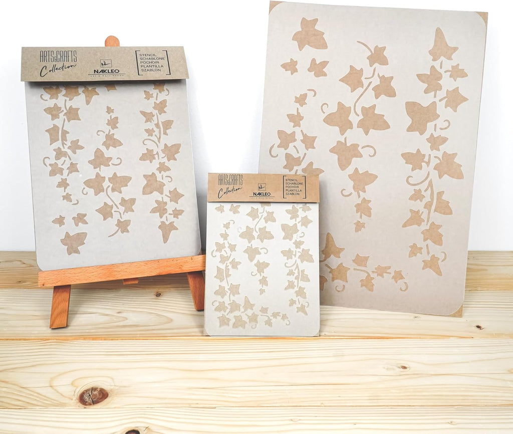 NAKLEO Painting Stencil for Crafts A3 11.8” x 16.5”, Hanging Ivy Vine Pattern, Reusable Plastic DIY & Scrapbooking Drawing Template, Decoupage Art Home Decor, Wall Wood Fabric Furniture