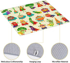Vegetable Superhero Cartoon Dish Drying Mats for Kitchen Counter, Absorbent Microfiber Cute Drying Pad for Dishes, Decorative Kids Kitchen Mat for Sink, Dishes Utensils, Dining Area, 16" x 18"