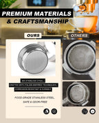 [1 Pack] Precision 18-22g Double Shot Multi-Hole Filter Basket[Italian-Style Craftsmanship][For Rich Crema & Even Extraction] Fits 54mm Breville/Sage: Bambino, Bambino Plus, Barista Express Series