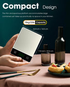 Mik-Nana Food Scale, 22lb/10kg Digital Kitchen Scale Weight Grams and Oz for Baking Cooking Coffee Meal Prep Package Postage, 6 Units with Tare Function, 1g/0.04oz Precise Graduation (White)