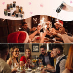 Yangbaga 14Pcs Glass Spice Jars with Labels-4oz Acacia Wood Lid Square Spice Containers with Pepper Grinder Lids &Funnel,Seasoning Jars for Rack Cabinet Drawer