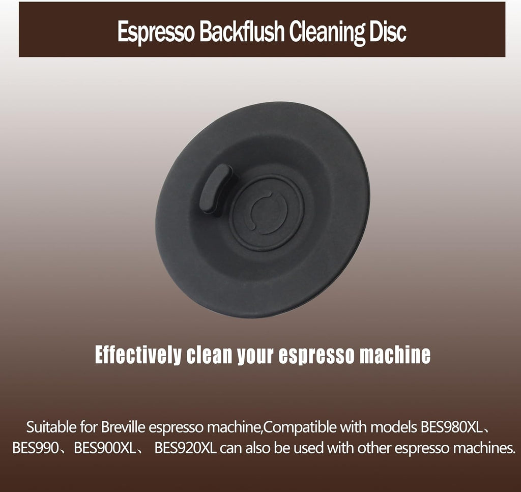 HNF 58mm Espresso Cleaning Disc For Breville Espresso Machines BES980XL.BES990.BES900XL.BES920XL 58mm Espresso Backflush Cleaning Disc (Pack of 2)