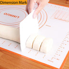 Silicone Baking Mat，Non Stick Rolling Dough with Measurements for Pie Pizza Cookies Fondant Making，Extra Thick Non Slip Silicone Pastry Mat