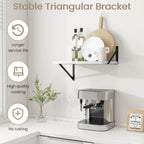 Dreamland White Floating Shelves for Wall, Wall Mounted Shelves, Large Floating Shelf 12 * 16 inch Set of 2 for Bookshelf Living Room Bedroom Home Office Bathroom