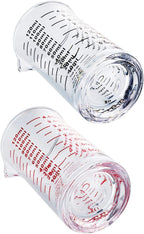 Ackers 4 Oz Glass Measuring Cup,Borosilicate Shot Glass with V-Shaped Spout(Pack of 2)