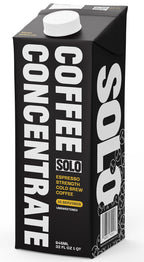 SOLO Cold Brew Coffee Concentrate - Colombian & Brazilian Arabica Blend - Ready-to-Drink Espresso Base for Iced Coffee, Lattes, and Cocktails - 20 Servings per Carton - 32 fl oz Shelf-Stable Carton