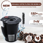 Sikawai My K Cup Reusable Coffee Pods Filter Fit for Keurig 2.0 K200 K250 K300 K350 K400 K450 K460 K475 K500 K550 K560 K575 Brewers Pack of 2 119367 with Cleaning Brush SIZE:2.5 * 2.4