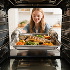 Sheet Pan with Cooling Rack Set [2 Baking Sheets + 1 Baking Rack], Stainless Steel Cookie Sheets for Baking and Wire Rack, Warp Resistant, Heavy Duty, Rust Free, Size 12.4 x 8.46 x 1.77 Inch