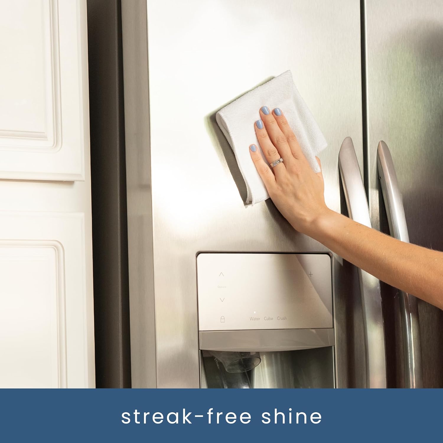 S&T INC. 50 Pack Microfiber Cleaning Cloth, Bulk Towels for Home, Reusable Microfiber Towels for Cars, Cleaning Rags, White, 11.5 Inches x 11.5 Inches, 50 Count