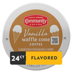 Community Coffee Vanilla Waffle Cone Ice Cream Flavored, 24 Count Coffee Pods, Compatible with Keurig 2.0 K-cup Brewers, 24 Count (Pack of 1)