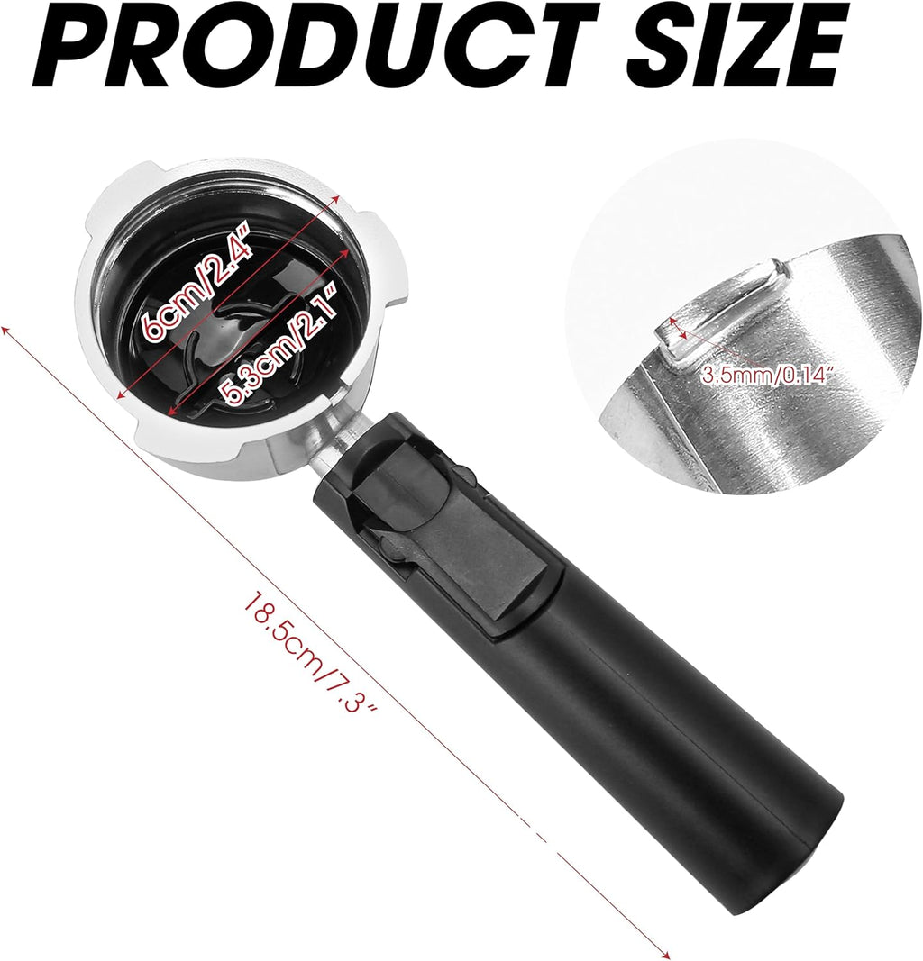 Coffee Espresso Machine Handle Replacement Parts, Cafe Bracket Handle for Lidl Silvercrest CM4621 CM4216 KF5002 KF500S Barista (for 51mm Portafilter Basket - Not included)