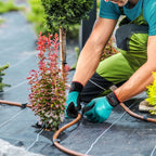 KAYGO Waterproof Work Gloves for Men and Women, Rubber Coated Non-slip Working Gloves for Garden, Outdoor Construction,3 pairs,Blue,L