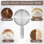 Stainless Steel Measuring Cup, Metal Measuring Cup, Small Measuring Scoops Coffee Scoop with Comfortable Hand for Kitchen Cooking Baking (4, 1 Cup)