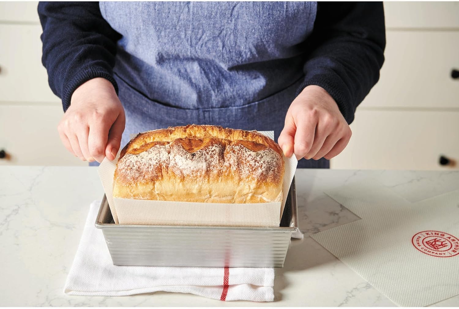 King Arthur Baking Company Loaf Pan Lifters, Reusable Nonstick European-Grade Silicone, Set of 2