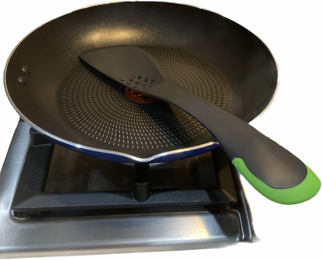 Kitchen Utensil 5 in 1 Multifunctional Nonstick Cutter, Turner, Colander, Soup Spoon, Spatula, Green