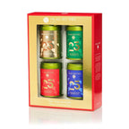 Palais des Thés - N°25 Holiday Collection Miniatures Box Gift Set - Assortment of Black, Green, Herbal, and Rooibos Teas - Variety Pack of 4 Loose Leaf Tins
