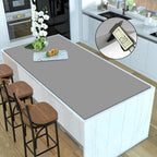 Silicone Mats for Kitchen Counter, 47.3"x23.6"x0.08" Largest Heat Resistant Mat Kitchen Island 2MM Thick Waterproof Countertop Protector Mat Nons-slip Extra Large Counter Mat (Light Gray)