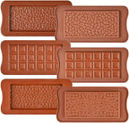Chocolate Bar Molds - Silicone, Non-Stick, Pistachio & Milk Chocolate - 2 of Each - Set of 6