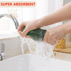 Homaxy 100% Cotton Waffle Weave Kitchen Dish Towels, Ultra Soft Absorbent Quick Drying Cleaning Towel, 13 x 28 Inches, 6-Pack, Grass Green