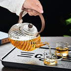 Glass Teapot with Infuser Clear Glass Tea Kettle 30 oz Tea Pot for Stove Top, Loose Tea, Tea Maker Gift