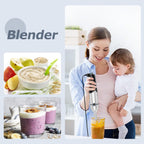 FRESKO Immersion Blender Handheld, 4-in-1 Stainless Steel Hand Electric Stick Mixer with 12-Speeds & Turbo Mode, Powerful 500W Emulsion Blender with Beaker, Chopper & Whisk