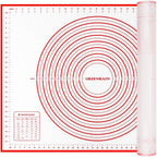 GREENRAIN Extra Large Silicone Pastry Mat Non Stick Baking Mat with Measurement Fondant Mat, Counter Mat, Dough Rolling Mat, Oven Liner, Pie Crust Mat (XXL-24''(W)*32''(L))