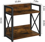 YINMIT Countertop Shelf Organizer,Coffee Bar Accessories,Spice Rack,Coffee Counter Shelf,2 Tier Coffee Organizer Station for Mugs,Cups,Cream,Syrup(Rustic Brown,Large)