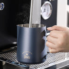 Milk Frothing Pitcher, 20OZ/600ML Stainless Steel Espresso Steaming Pitcher Coffee Milk Frother Cup with Handle and Scale