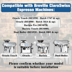 8 Pack Replacement Water Filter for Breville Espresso Machine Barista Touch Bes880, Barista Pro BES878, Oracle Touch BES990, Oracle BES980, Dual Boiler BES920 Bambino ClaroSwiss Sage by Funmit